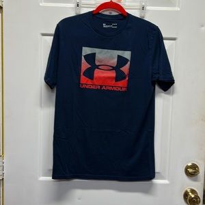 Men’s Under Armour Loose Heatgear Short Sleeve Shirt Navy M